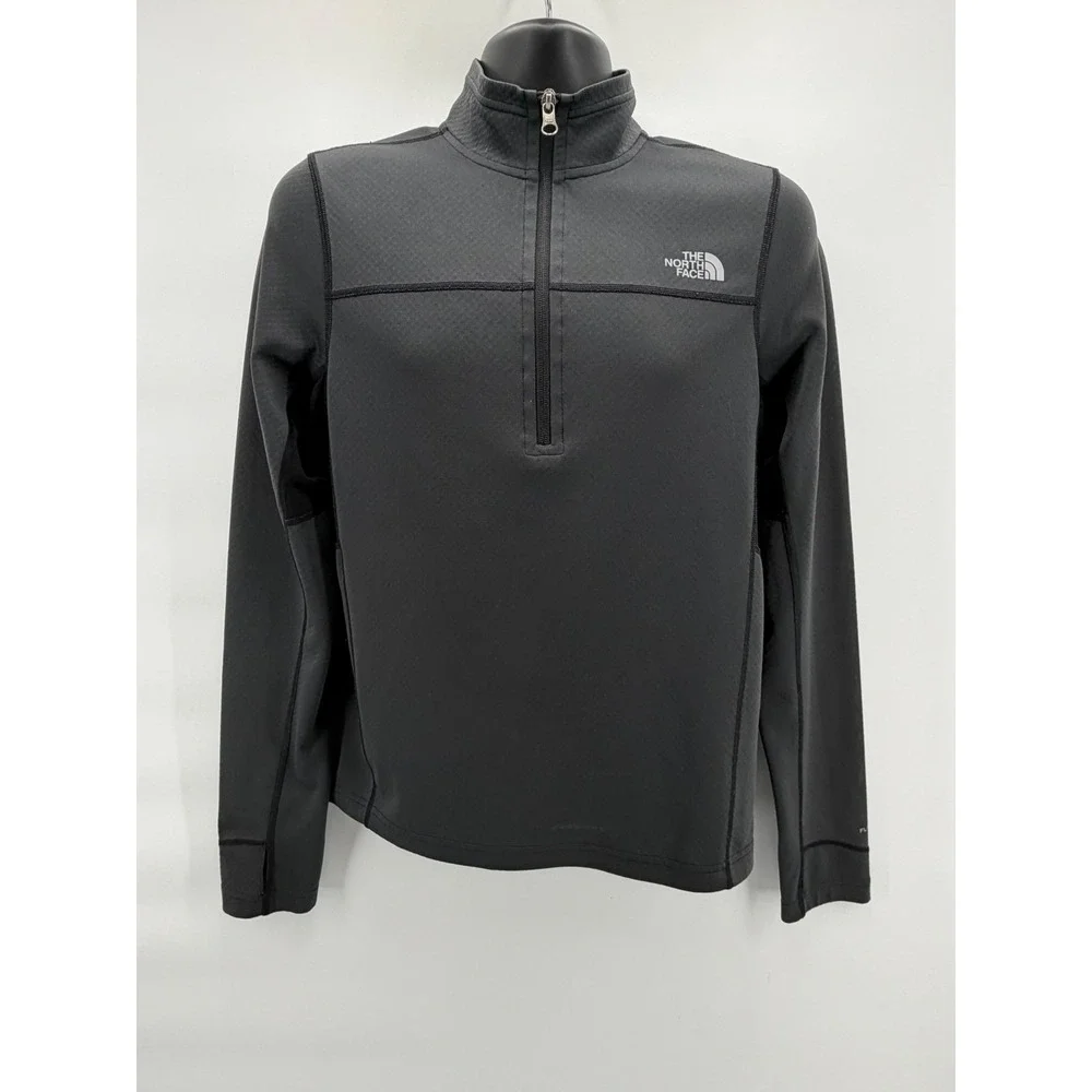 The North Face Men's FlashDry‎ 1/2 Zip Pullover Jacket Charcoal Grey Small S/P